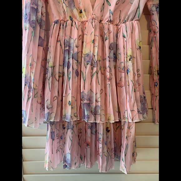 Classy Easter water colour pleated Dress - Picture 12 of 12